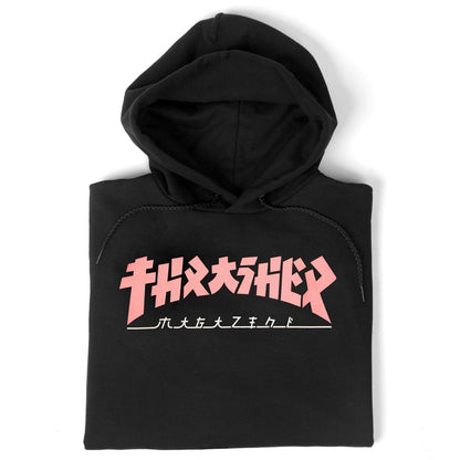 THRASHER FEMME GODZILLA SWEAT À CAPUCHE NOIR/ROSE