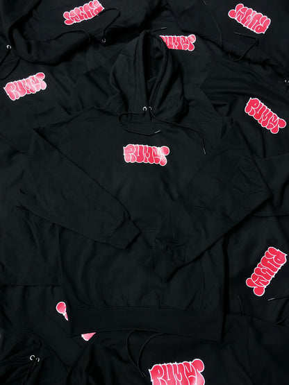 RUMOR JELLOH HOODIE NOIR ROUGE