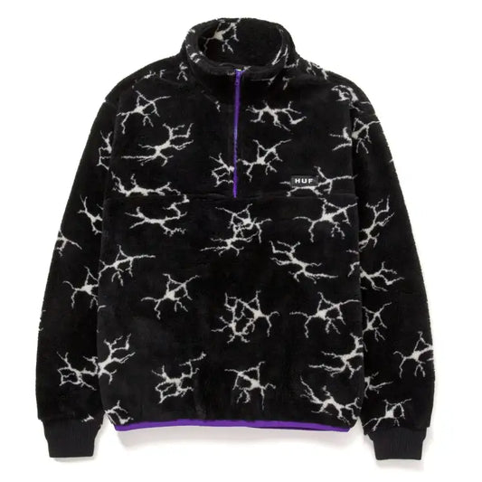 HUF QUAKE SHERPA 1/4 ZIP BLACK