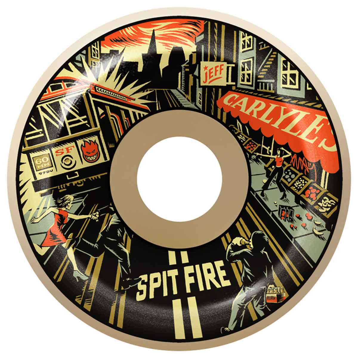 SPITFIRE JEFF CARLYLE FORMULE QUATRE 58MM 97A COMPLET CONIQUE