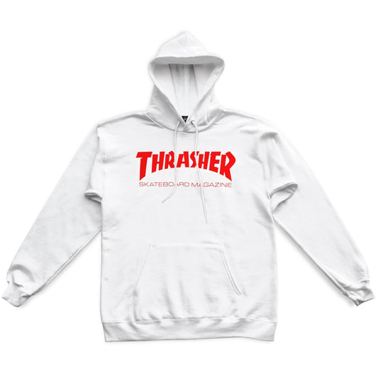 THRASHER SKATE MAG SWEAT À CAPUCHE BLANC/ROUGE