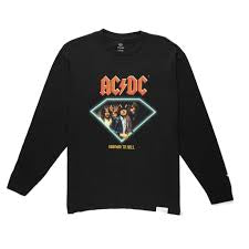 DIAMOND AC/DC HIGHWAY TO HELL LS TEE BLACK