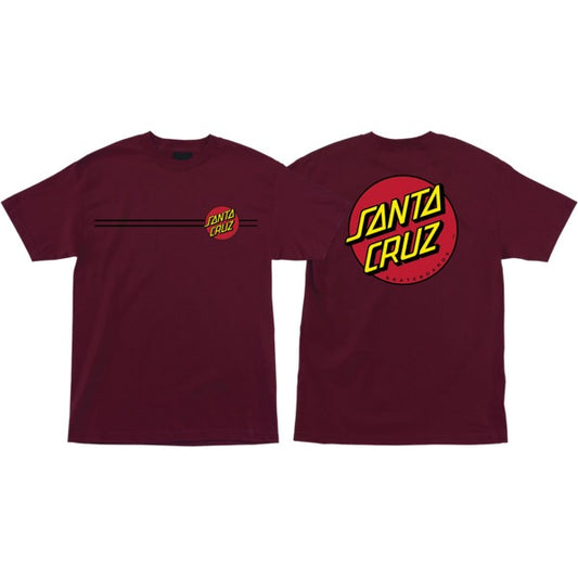 SANTA CRUZ CLASSIC DOT TEE BURGUNDY