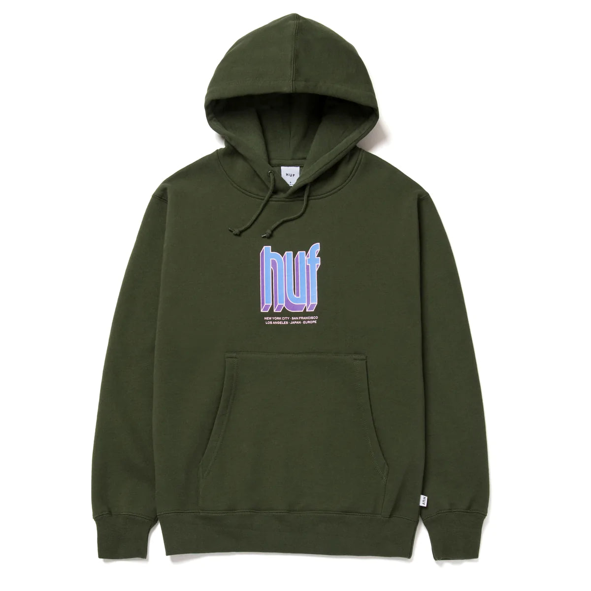 HUF CITY BOOKED PULLOVER HOODIE HUNTER GREEN