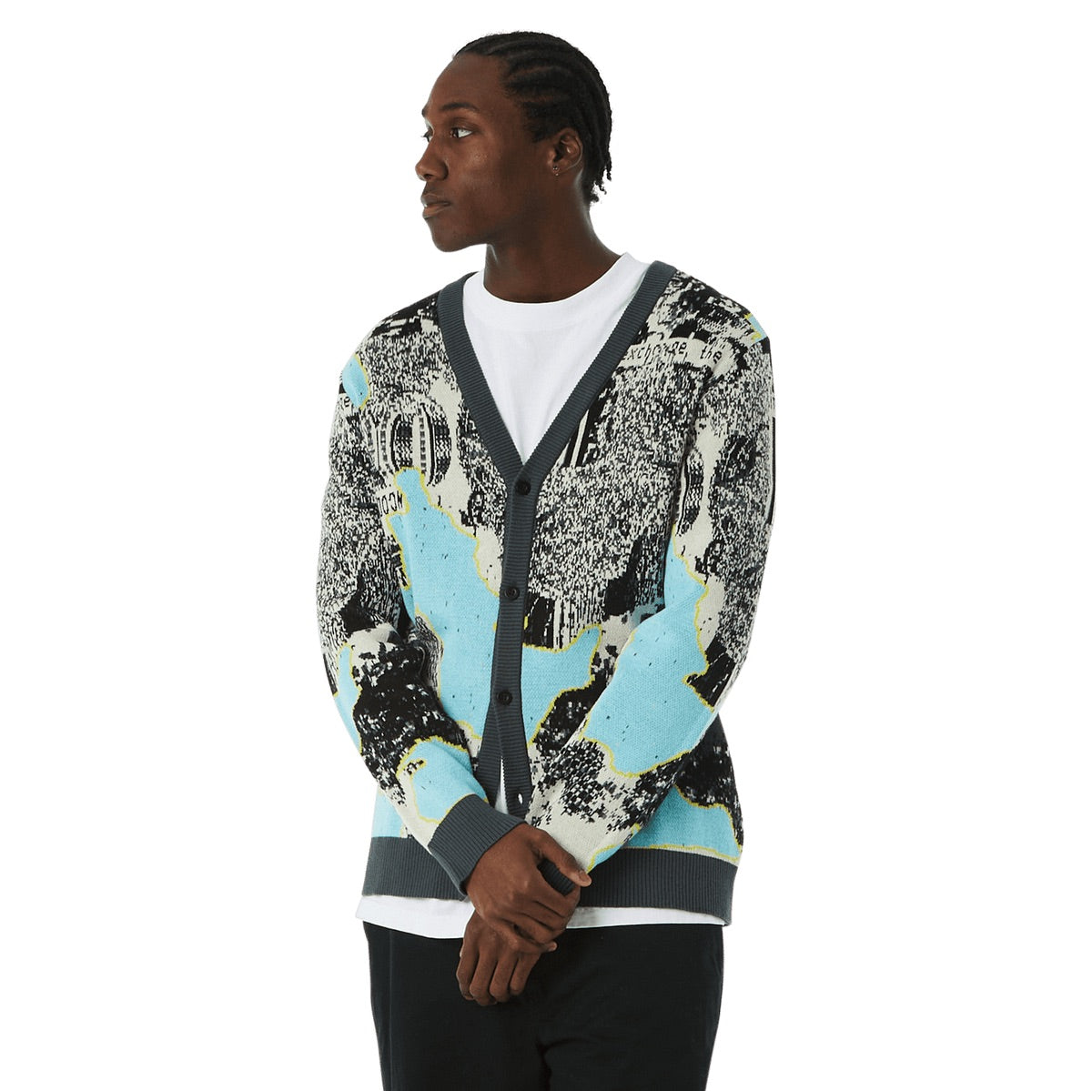 HUF MASHUP CARDIGAN SWEATER MULTI COLOUR