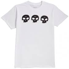 ZERO 3 SKULL TEE WHITE