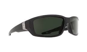 LUNETTES DE SOLEIL POLARISÉES SPY DIRTY MO SOFT NOIR MAT HAPPY GRIS VERT