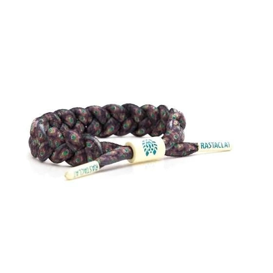 RASTA CLAT BROWN PEACOCK BRACELET