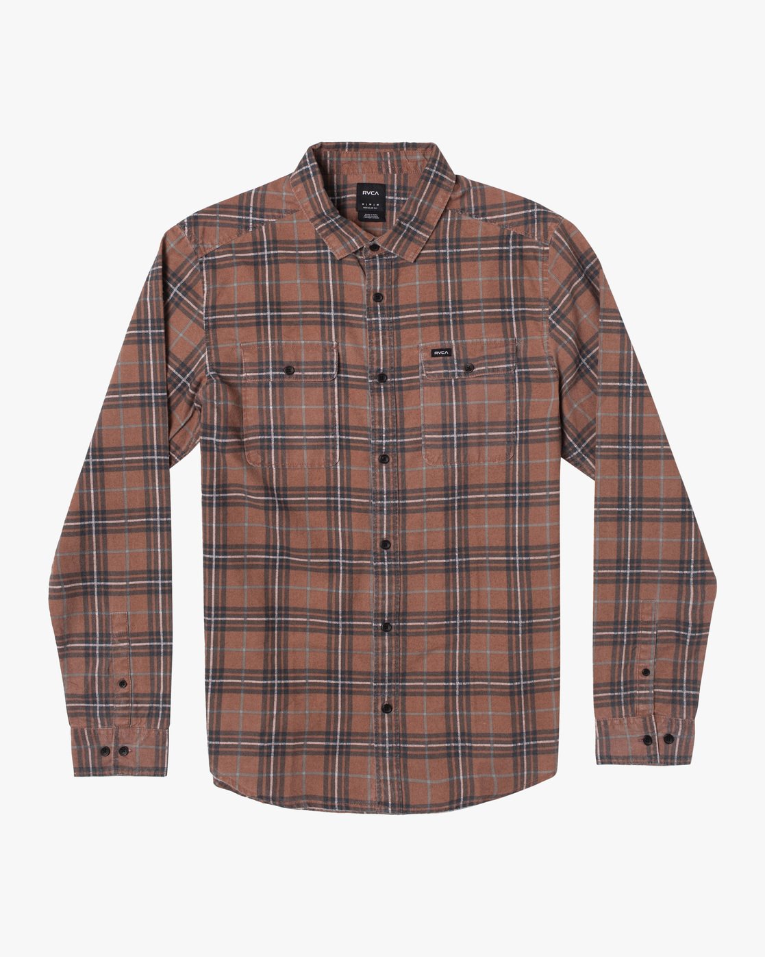 RVCA PANHANDLE LS FLANNEL BRK