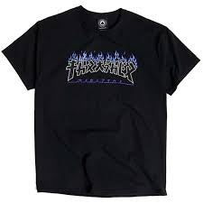 THRASHER T-SHIRT GODZILLA CHARRÉ LOGO