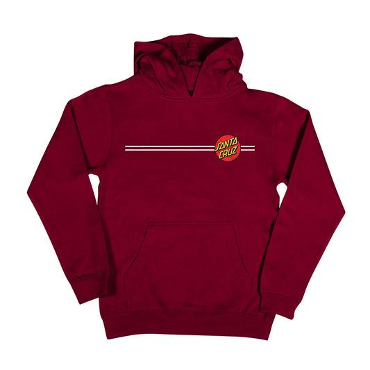 SANTA CRUZ YOUTH HOODIE CLASSIC DOT MAROON