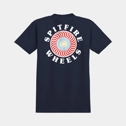 T-SHIRT SPITFIRE OG CLASSIC FILL MARINE/ROUGE