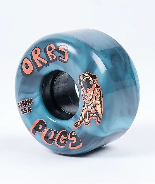 PUGS ORBS CONICAL 85a BLACK/BLUE SWIRL 54mm