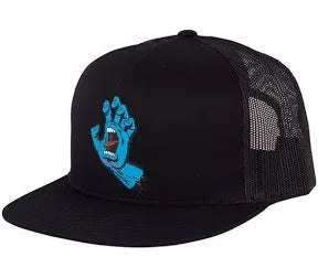 SANTA CRUZ SCREAMING HAND TRUCKER HAT BLACK