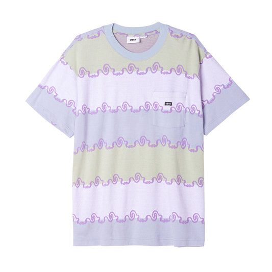 OBEY RECEPTOR JACQUARD POCKET TEE OPAL