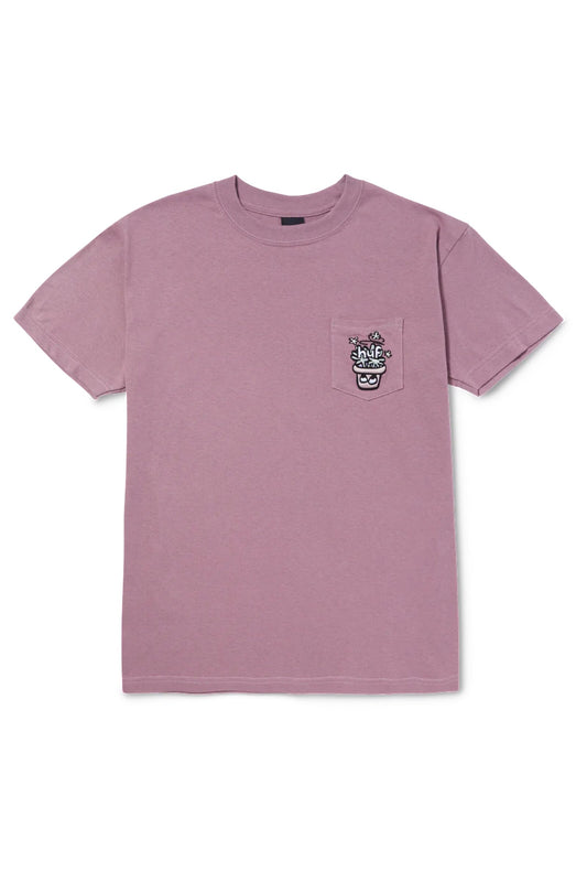HUF POT HEAD SS POCKET TEE MAUVE