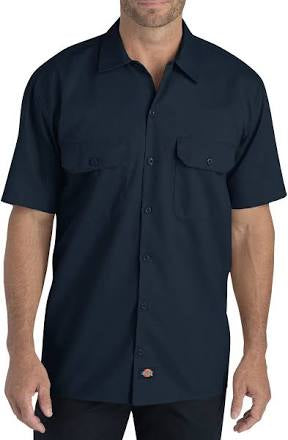 DICKIES SHORT SLEEVE TWILL WORK SHIRT NAVY