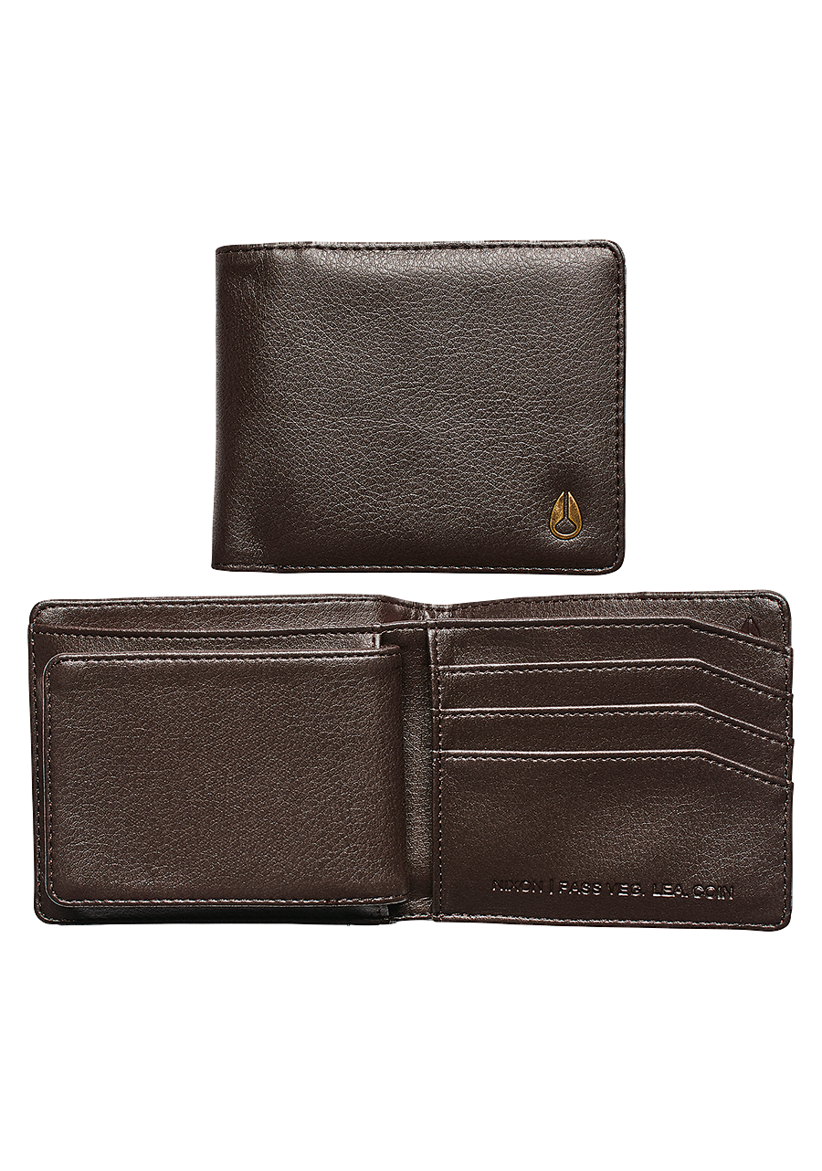 NIXON PASS VEGAN LEATHER WALLET BROWN