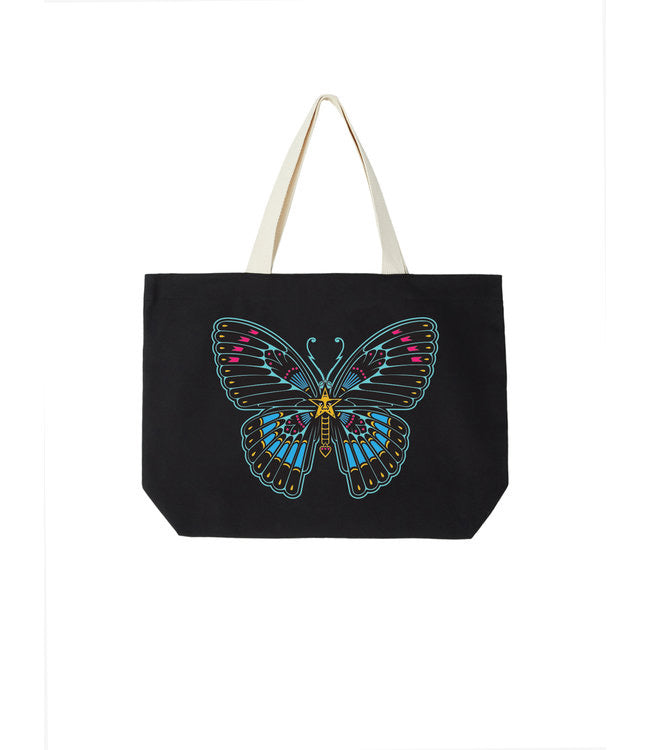 OBEY BUTTERFLY BLACK TOTE