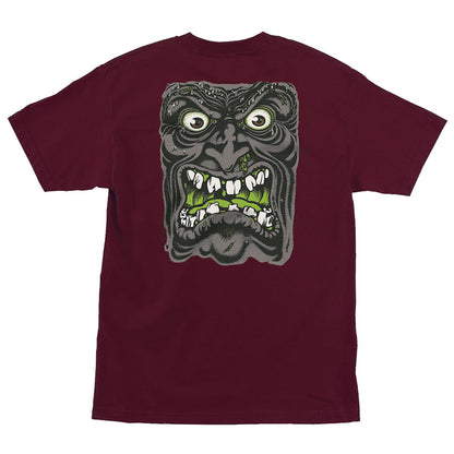 SANTA CRUZ ROSKOPP FACE T SHIRT BURGUNDY