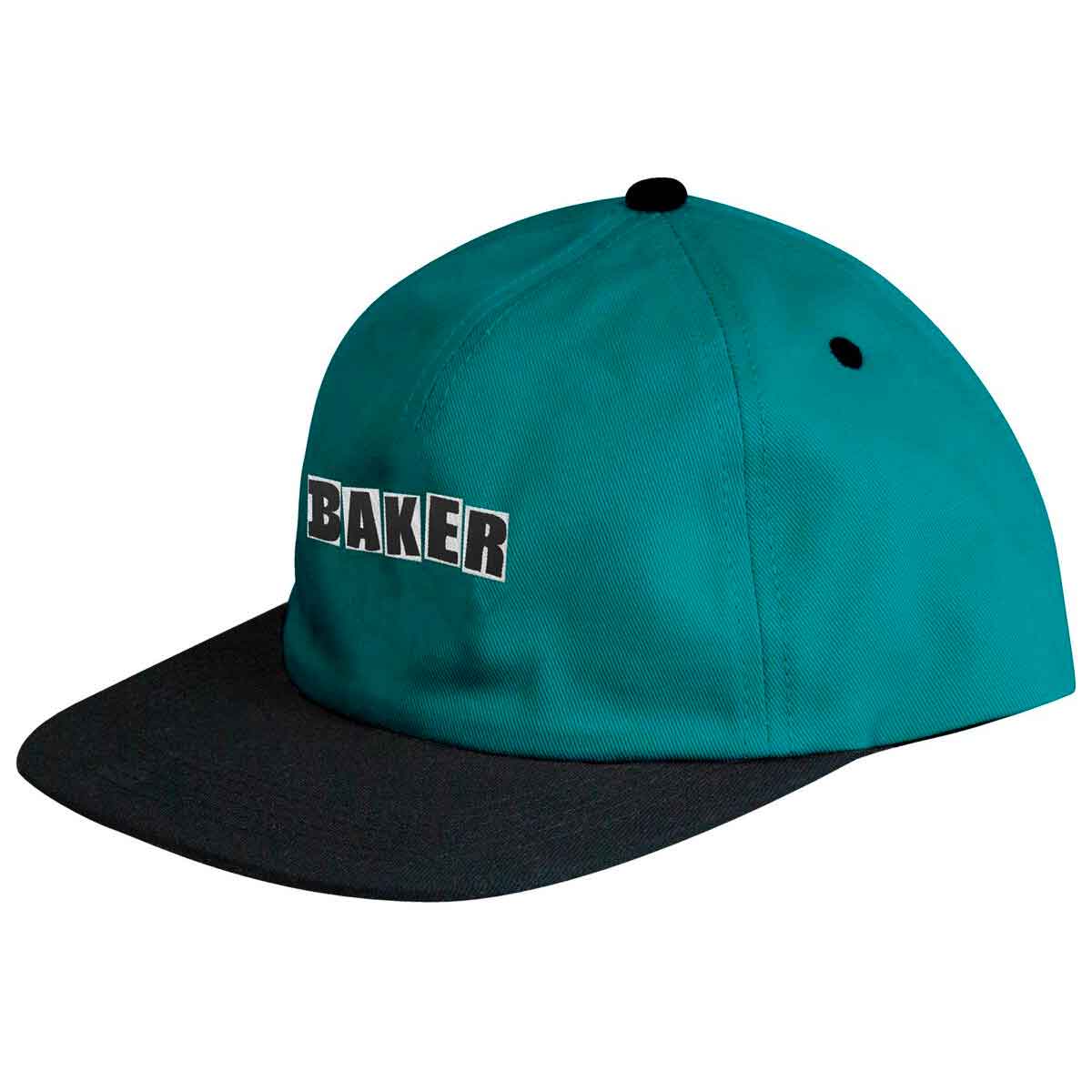 BAKER BRAND LOGO SNAPBACK AQUA/NOIR OS