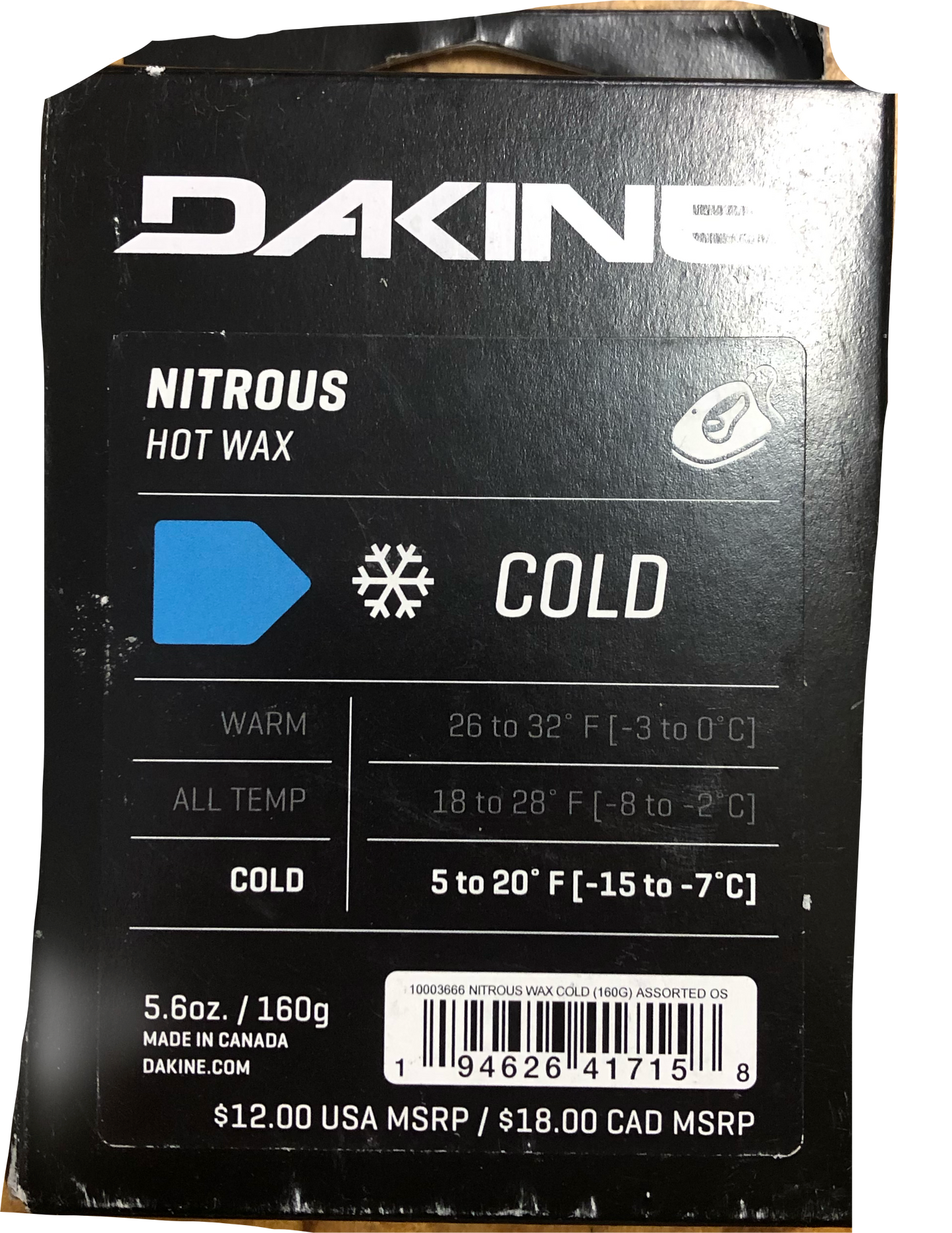 DAKINE NITROUS HOT WAX COLD (-15 to -7)