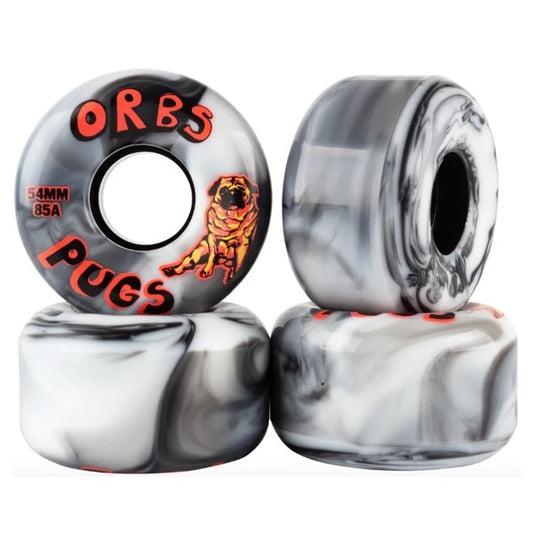 ORBS PUGS BLACK WHITE 54MM 85A WHEELS