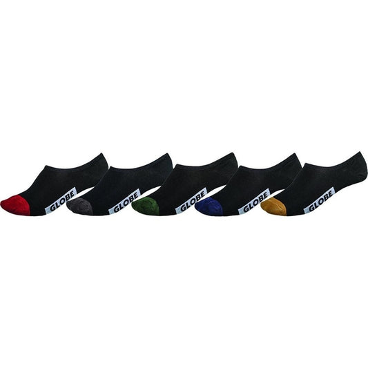 GLOBE DIP INVISIBLE SOCK ASSORTED 5 PACK