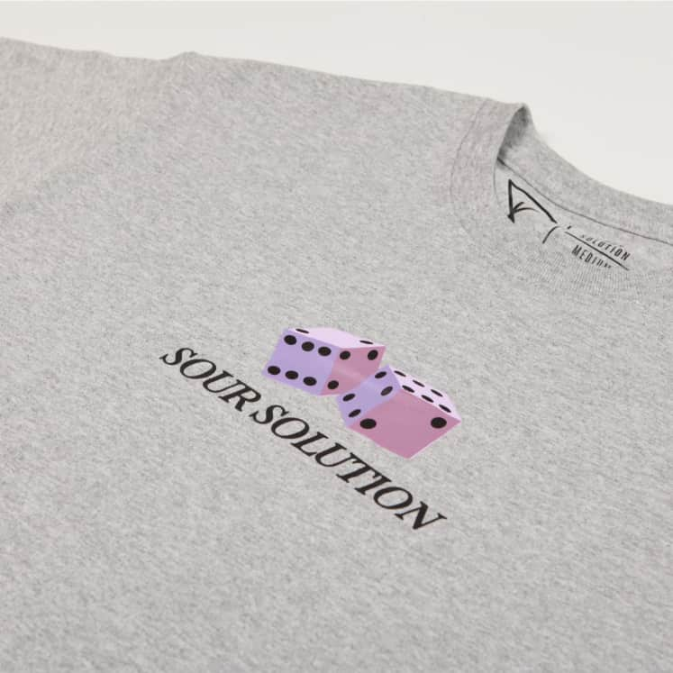 SOUR SOLUTION DICE TEE GRIS CHINÉ