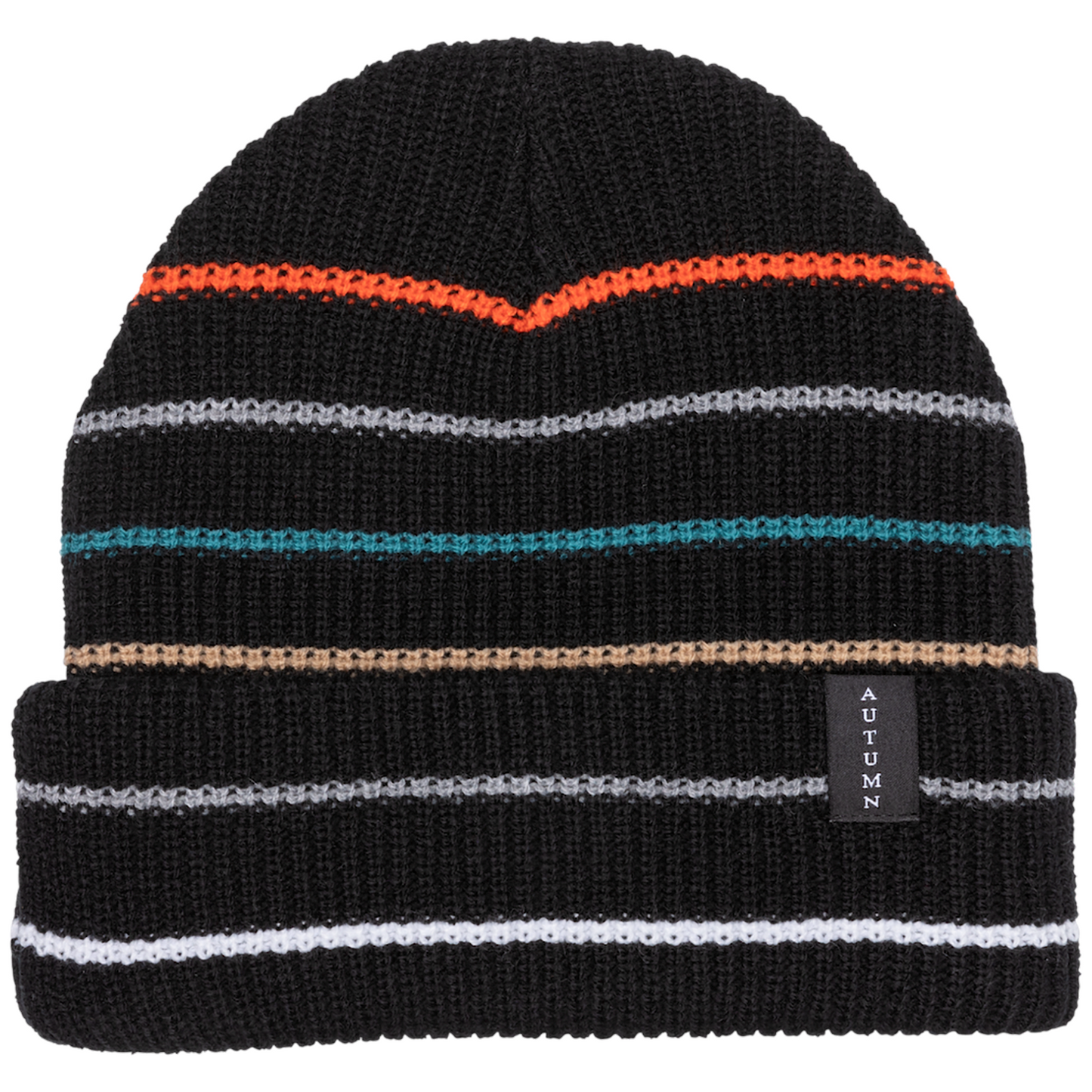 AUTUMN SELECT MULTI STRIPE BEANIE BLACK