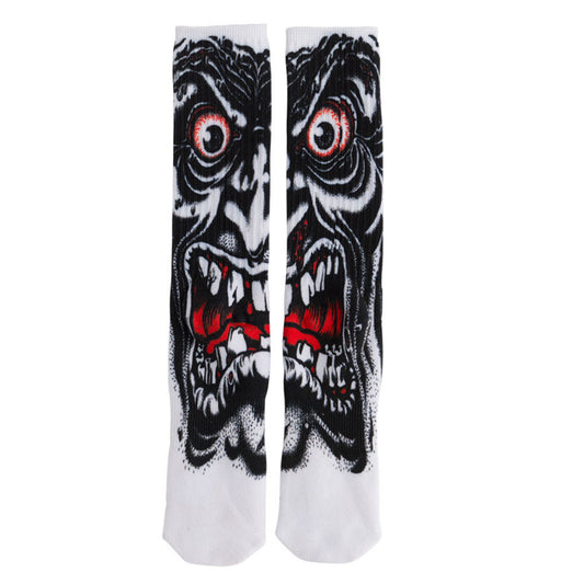 SANTA CRUZ SOCKS ROSKOPP FACE WHITE