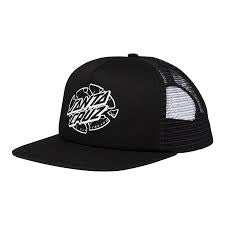 SANTA CRUZ BROKEN DOT TRUCKER HAT BLACK OS