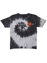 SANTA CRUZ CLASSIC DOT YOUTH TEE BLACK RAINBOW