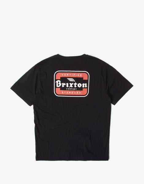 BRIXTON QUILL TEE PRT BLACK/AUTUMN