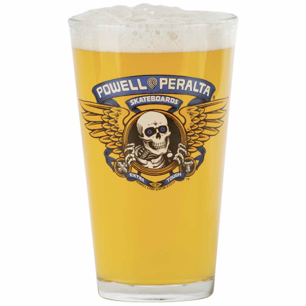 POWELL PERALTA WINGER RIPPER PINT GLASS BLUE