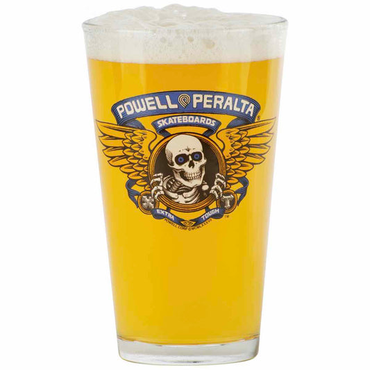 POWELL PERALTA WINGER RIPPER PINT GLASS BLUE