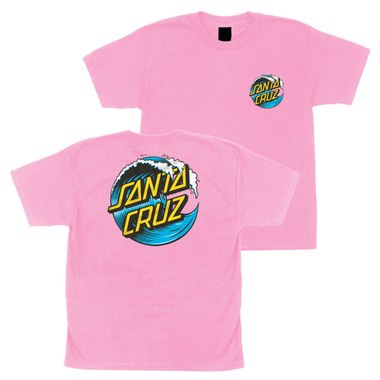 SANTA CRUZ YOUTH TEE WAVE DOT PINK