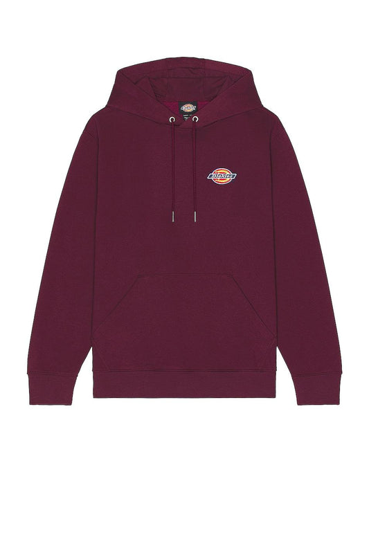 DICKIES FLEECE EMBROIDERED CHEST LOGO HOODIE GRAPE WINE