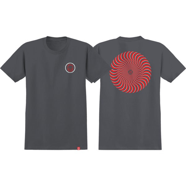 T-SHIRT JEUNESSE SPITFIRE CLASSIC SWIRL CHARBON/ROUGE