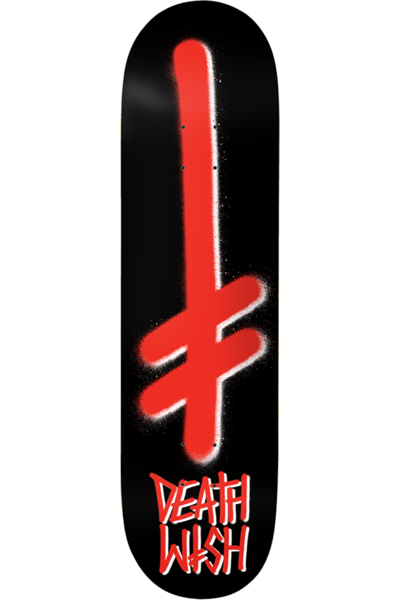 DEATHWISH GANG LOGO DECK BLACK RED 8.5