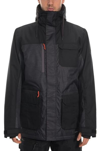 686 SIXER INSULATED JACKET BLACK CHARCOAL BLACK