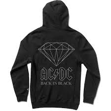 DIAMOND AC/DC BACK IN BLACK HOODIE