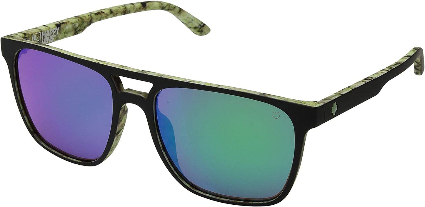 SPY CZAR SUNGLASSES BLACK CUSHWALL HAPPY BRONZE W GREEN