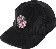 SANTA CRUZ MFG DOT CLUB CORDUROY SNAPBACK BLACK