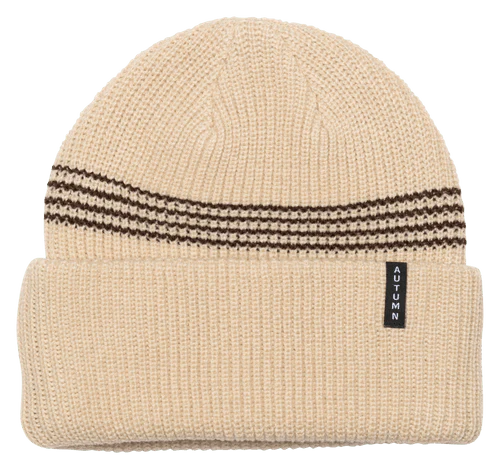 BONNET AUTOMNE MINI RAYURES NATUREL