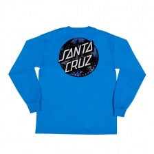 SANTA CRUZ DOT SPLATTER ROYAL BLUE YOUTH LS TEE