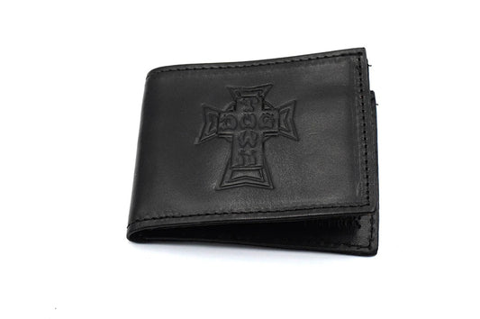 PORTEFEUILLE EN CUIR CROIX VINTAGE DOGTOWN NOIR