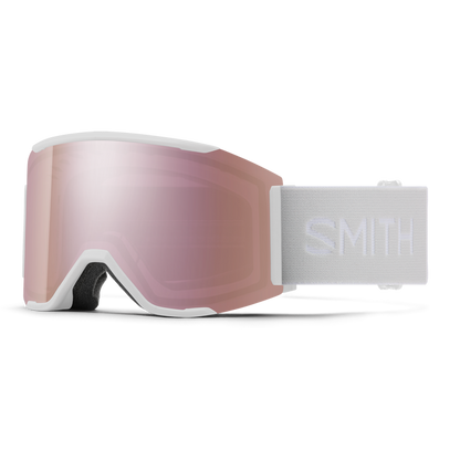 SMITH SQUAD S WHITE VAPOR GOGGLES CHROMAPOP EVERYDAY ROSE GOLD MIRROR/CLEAR LENS