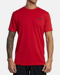 RVCA SPORT VENT TEE RED