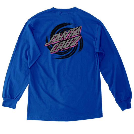 SANTA CRUZ PORTAL DOT LS TEE ROYAL BLUE